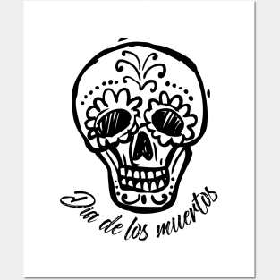 Dia de los muertos - white design - day of the dead Posters and Art